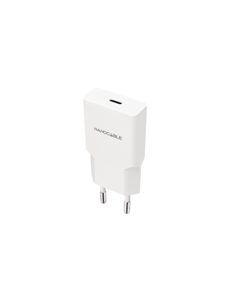 Nanocable Cargador USB-C PD 20W, Blanco