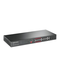 Mercusys 16-PORT 10 100MBPS+ 2-PORT GB RCK 16-PORT POE+ No administrado Fast Ethernet (10 100) Energía sobre Ethernet (PoE) 2