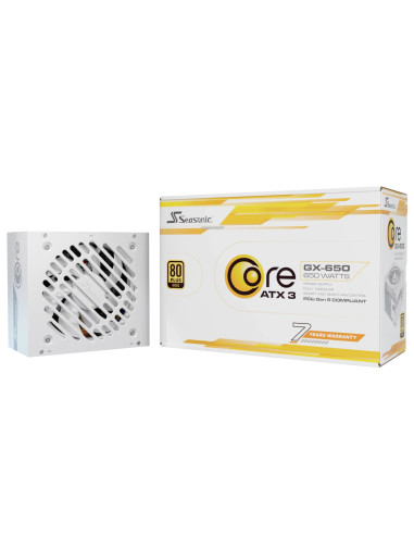 Seasonic CORE GX-650 unidad de fuente de alimentación 650 W 20+4 pin ATX ATX Blanco