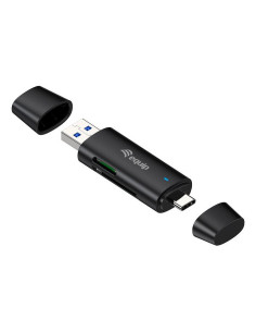 Equip 245462 lector de tarjeta USB 3.2 Gen 1 (3.1 Gen 1) Type-A Type-C Negro