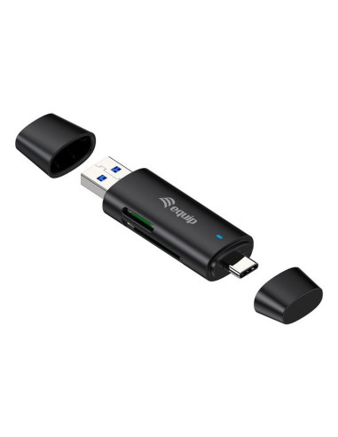 Equip 245462 lector de tarjeta USB 3.2 Gen 1 (3.1 Gen 1) Type-A Type-C Negro
