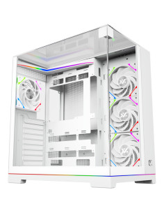 XYZ TESSERACT A-RGB, TORRE GAMING, 4x VENTILADORES, 3D ULTRA-PANORAMICO,BTF, TYPO C, ATX, BANCA
