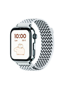 SaveFamily 8436628090031 Relojes inteligentes y deportivos 5,08 cm (2") AMOLED 20 mm Digital Pantalla táctil Plata Wifi