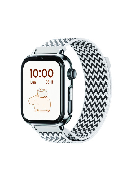 SaveFamily 8436628090031 Relojes inteligentes y deportivos 5,08 cm (2") AMOLED 20 mm Digital Pantalla táctil Plata Wifi