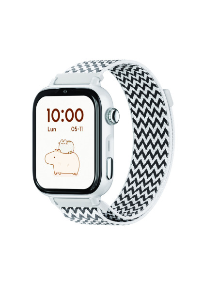 SaveFamily 8436628090161 Relojes inteligentes y deportivos 5,08 cm (2") AMOLED 20 mm Digital Pantalla táctil Blanco Wifi GPS