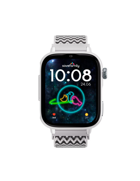 SaveFamily 8436628090161 Relojes inteligentes y deportivos 5,08 cm (2") AMOLED 20 mm Digital Pantalla táctil Blanco Wifi GPS