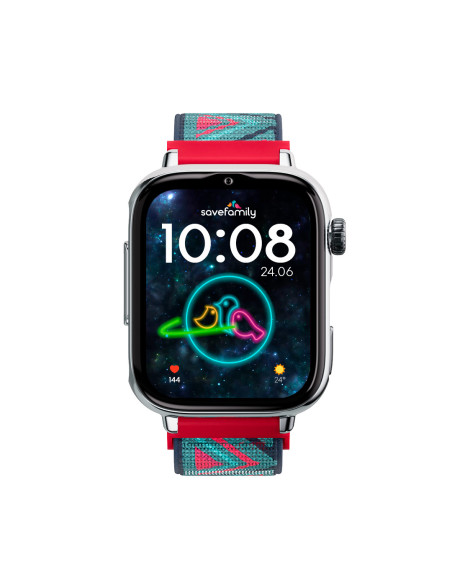 SaveFamily 8436628090055 Relojes inteligentes y deportivos 5,08 cm (2") AMOLED 20 mm Digital Pantalla táctil Plata