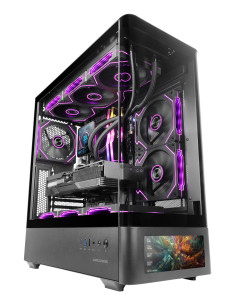 Mars Gaming MCLCDPRO carcasa de ordenador Midi Tower Negro