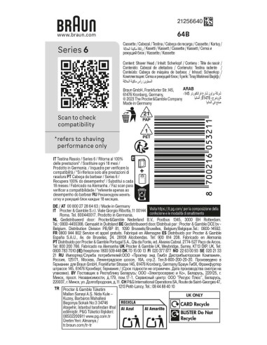 Braun Series 5 64 B Cabezal para afeitado