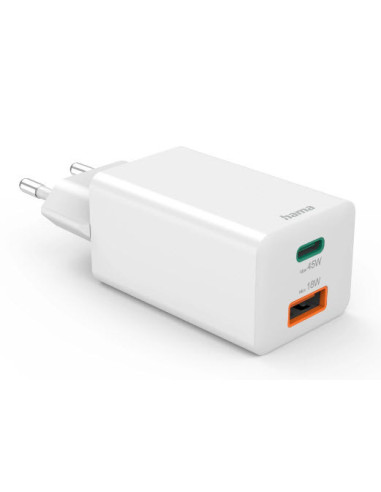 Hama 00201993 cargador de dispositivo móvil Teléfono móvil, Portátil, Smartphone, Tableta Blanco Corriente alterna Carga rápida
