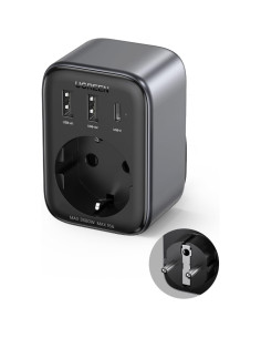 Ugreen 90613 cargador de dispositivo móvil Universal Negro Corriente alterna Interior