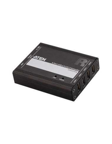 ATEN Extensor USB 2.0 por Cat 5 con hub de cuatro puertos (hasta 100 m)