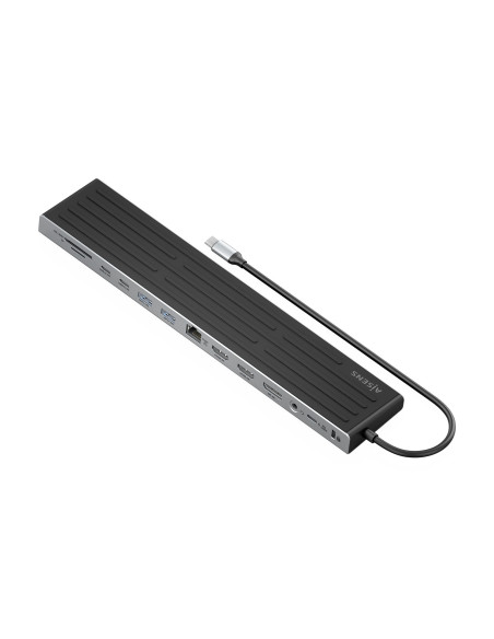 AISENS USB-C Dock 13 en 1, USB-C A 2xHDMI, 1xDisplayPort, 1xRJ45, 3xUSB-A, 2xUSB-C, 1xUSB-C PD, 1xSD, 1xMicro SD, 1xAudio,