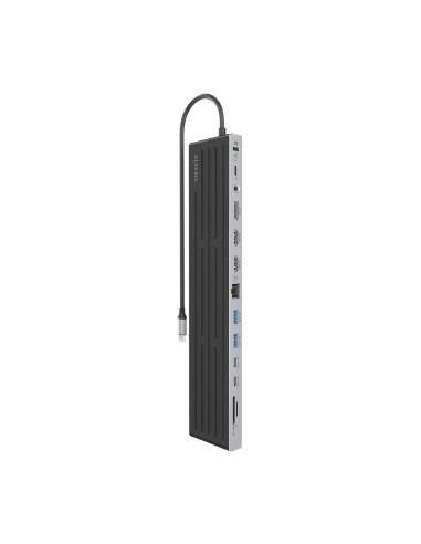 AISENS USB-C Dock 13 en 1, USB-C A 2xHDMI, 1xDisplayPort, 1xRJ45, 3xUSB-A, 2xUSB-C, 1xUSB-C PD, 1xSD, 1xMicro SD, 1xAudio,