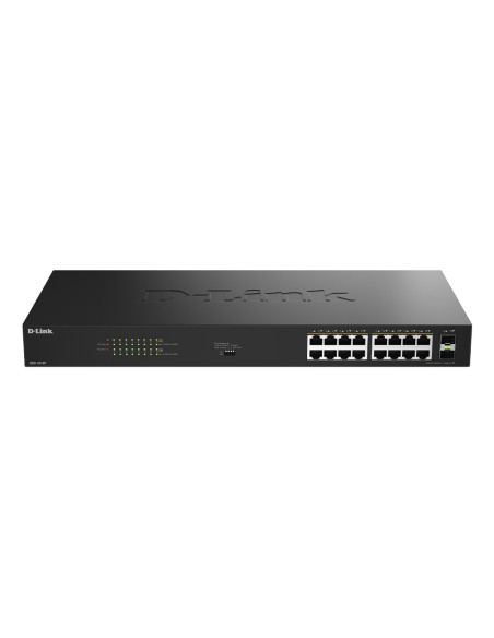 D-Link DGS-1018P No administrado Gigabit Ethernet (10 100 1000) Energía sobre Ethernet (PoE) Negro