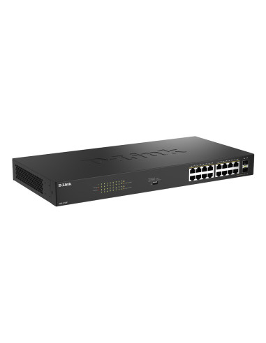 D-Link DGS-1018P No administrado Gigabit Ethernet (10 100 1000) Energía sobre Ethernet (PoE) Negro
