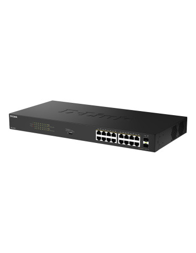 D-Link DGS-1018P No administrado Gigabit Ethernet (10 100 1000) Energía sobre Ethernet (PoE) Negro