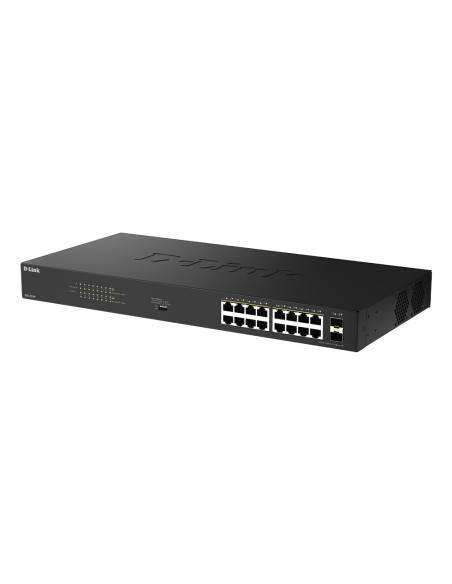 D-Link DGS-1018P No administrado Gigabit Ethernet (10 100 1000) Energía sobre Ethernet (PoE) Negro