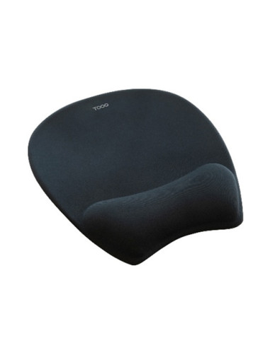 TooQ Alfombrilla para ratón ergonómica con reposamuñecas de Espuma Viscoelástica, Negro
