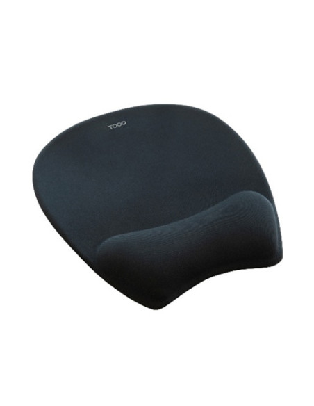 TooQ Alfombrilla para ratón ergonómica con reposamuñecas de Espuma Viscoelástica, Negro