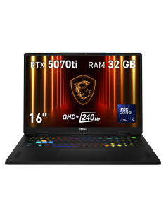 MSI Vector 16 HX AI A2XWHG-241ES Intel Core Ultra 9 275HX Portátil 40,6 cm (16") Quad HD+ 32 GB DDR5-SDRAM 1 TB SSD NVIDIA