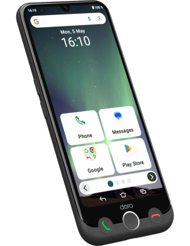 Doro Aurora A30 15,5 cm (6.1") SIM doble Android 14 4G USB Tipo C 6 GB 128 GB 5000 mAh Negro