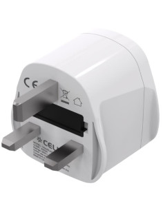 Celly TRAVELADAPTERUK adaptador de enchufe eléctrico Tipo G (RU) Universal Blanco 2