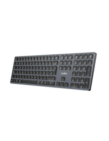 CoolBox TECLADO INALAMBRICO RETROILUMINADO MOONLIGHT KEY B431 USB-C+BT5.1+RF2.4G GRIS OSCURO DE ALUMINIO