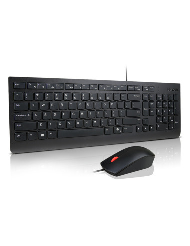 Lenovo Essential Wired Combo (ES 172) teclado Ratón incluido Universal USB Español Negro