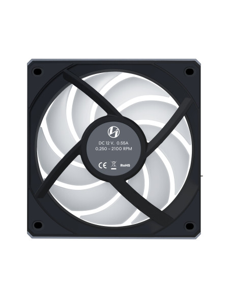 Lian Li 12RCL1W3B sistema de refrigeración para ordenador Carcasa del ordenador Ventilador 12 cm Negro