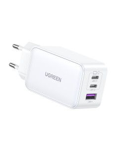 Ugreen Nexode USB-A+2*USB-C 65W GaN Tech Fast Charger White Lector de libros electrónicos, Auriculares, Auriculares, Teléfono