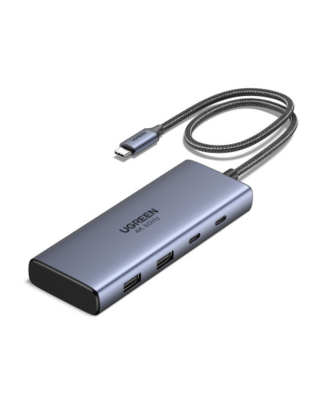 Ugreen 7-in-1 USB-C Hub CM498 Acoplamiento Base Gris