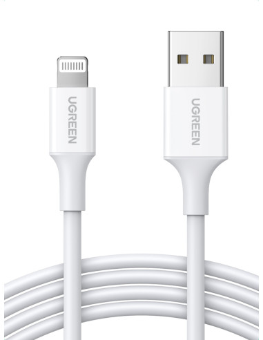 Ugreen cable USB 2.0 A lightning 2m, 5V 2.4A iPhone 7   7plus   6S  6   6 Plus, iPhone 5s 5c 5, iPad Mini Mini 2, iPad 1 m