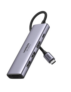 Ugreen 6-in-1 USB-C Hub USB Tipo C Plata