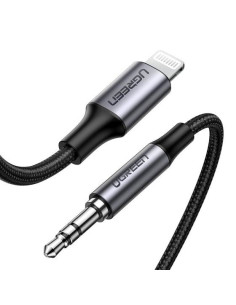 Ugreen 70509 cable de teléfono móvil Plata 1 m 3,5mm Lightning