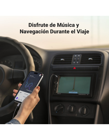 Ugreen 70509 cable de teléfono móvil Plata 1 m 3,5mm Lightning