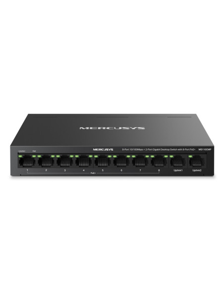 Mercusys MS110CMP switch Fast Ethernet (10 100) Energía sobre Ethernet (PoE) Negro