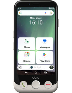 Doro Aurora A10 11,4 cm (4.5") SIM doble Android 14 4G USB Tipo C 4 GB 64 GB 3000 mAh Negro, Blanco
