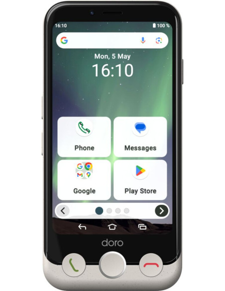 Doro Aurora A10 11,4 cm (4.5") SIM doble Android 14 4G USB Tipo C 4 GB 64 GB 3000 mAh Negro, Blanco