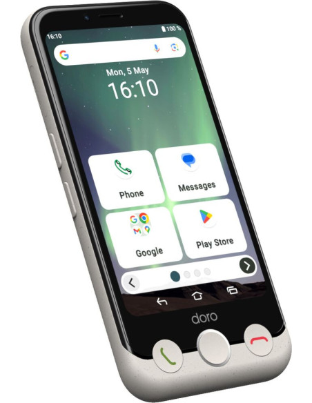 Doro Aurora A10 11,4 cm (4.5") SIM doble Android 14 4G USB Tipo C 4 GB 64 GB 3000 mAh Negro, Blanco