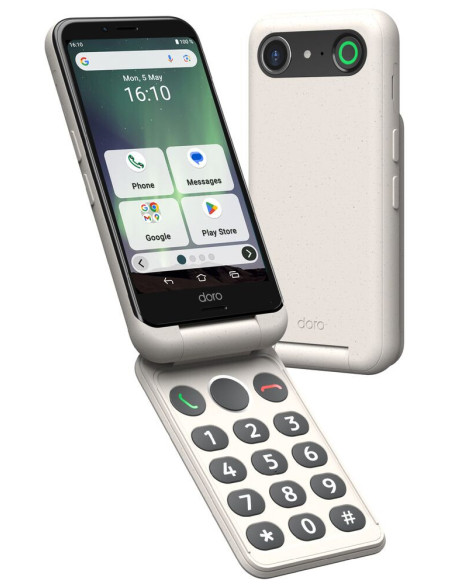 Doro Aurora A20 11,4 cm (4.5") SIM doble Android 14 4G USB Tipo C 4 GB 64 GB 3000 mAh Negro, Blanco