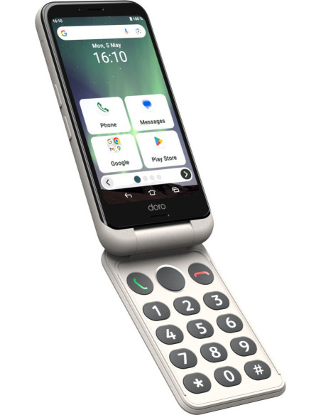 Doro Aurora A20 11,4 cm (4.5") SIM doble Android 14 4G USB Tipo C 4 GB 64 GB 3000 mAh Negro, Blanco