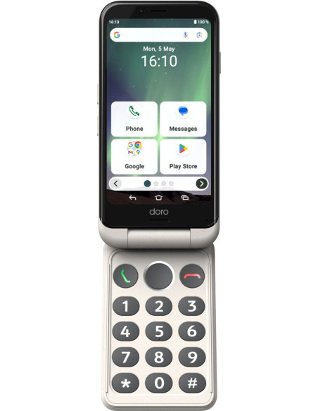 Doro Aurora A20 11,4 cm (4.5") SIM doble Android 14 4G USB Tipo C 4 GB 64 GB 3000 mAh Negro, Blanco