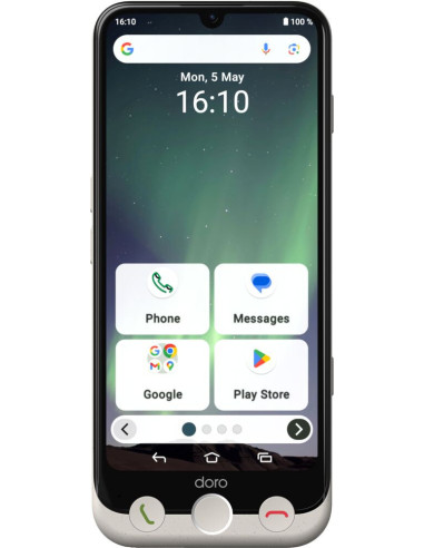 Doro Aurora A30 15,5 cm (6.1") SIM doble Android 14 4G USB Tipo C 6 GB 128 GB 5000 mAh Negro, Blanco