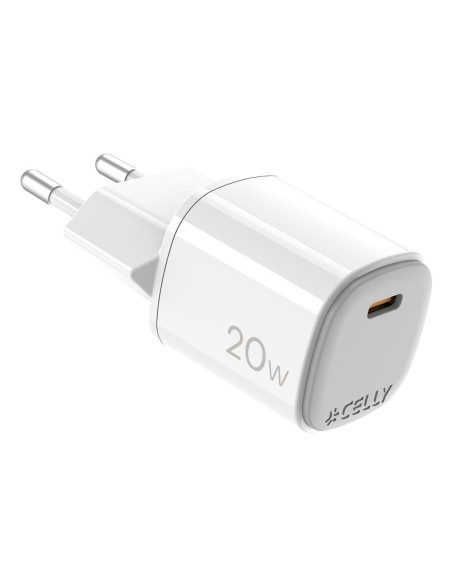 Celly UPTC1USBC20WWH cargador de dispositivo móvil Micrófono, Smartphone, Reloj inteligente, Tableta, Teléfono Blanco USB
