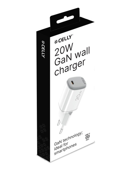 Celly UPTC1USBC20WWH cargador de dispositivo móvil Micrófono, Smartphone, Reloj inteligente, Tableta, Teléfono Blanco USB