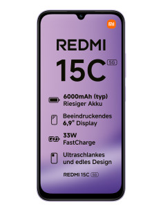 Xiaomi Redmi 15C 17,5 cm (6.9") 5G USB Tipo C 4 GB 128 GB 6000 mAh Púrpura 2