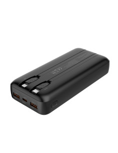 CoolBox POWERBANK DP20 20000MAH LCD+CABLES INTEGRADOS USB-C+LIGHTING NEGRO CARGA RAPIDA 2