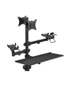 TooQ Soporte de Mesa para TPV Impresora Pantallas 17”-32” Terminal Lector Teclado