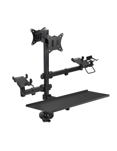 TooQ Soporte de Mesa para TPV Impresora Pantallas 17”-32” Terminal Lector Teclado